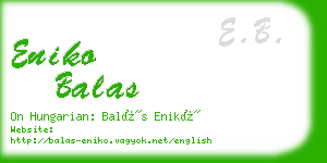 eniko balas business card